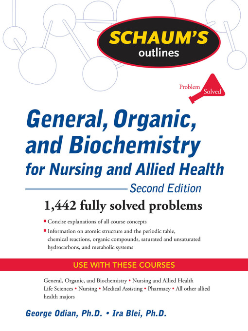 Title details for General, Organic, and Biochemistry for Nursing and Allied Health by George Odian - Available